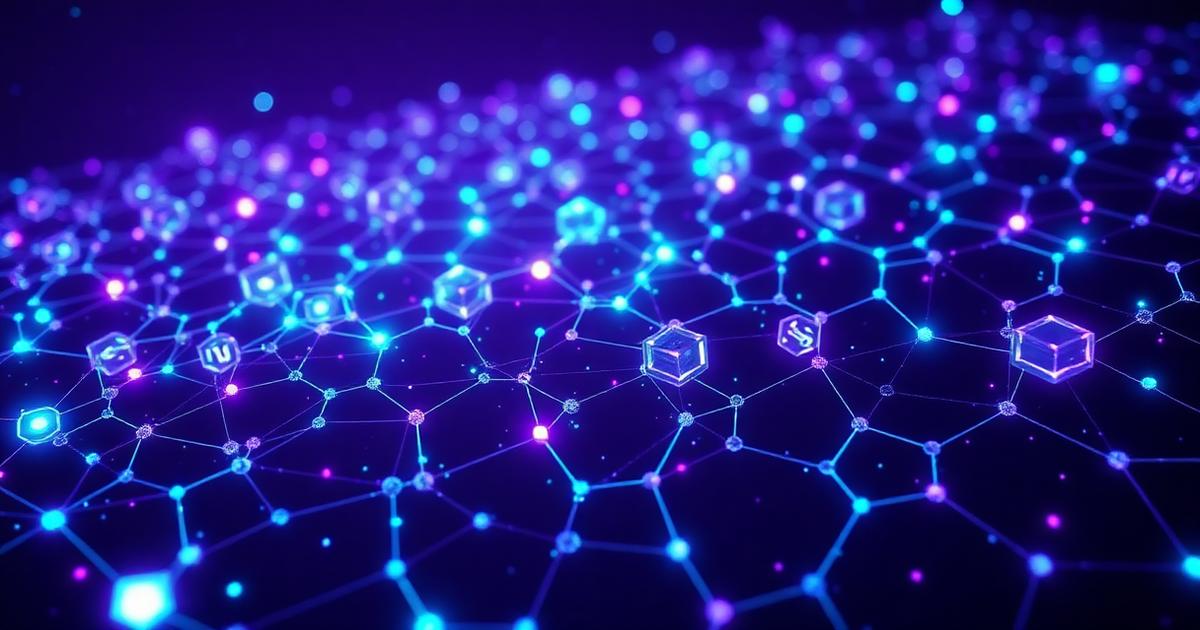 Leuchtendes Blockchain-Netzwerk im Weltraum – Krypto-Trading erklärt